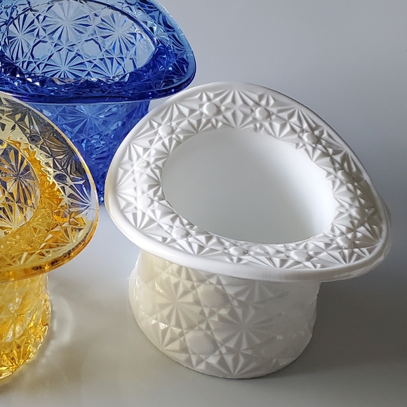 🎩 Vntg Large 4 1/2" Milk Glass Top Hat 🎩 - Picture 8 of 10